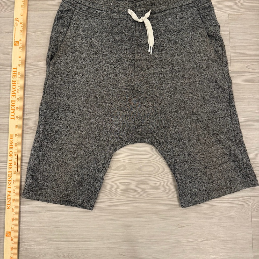 H&M Gray Marled Knit Shorts with Drawstring